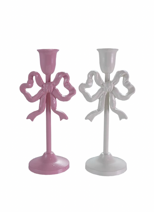Metal Bow Candle Holder