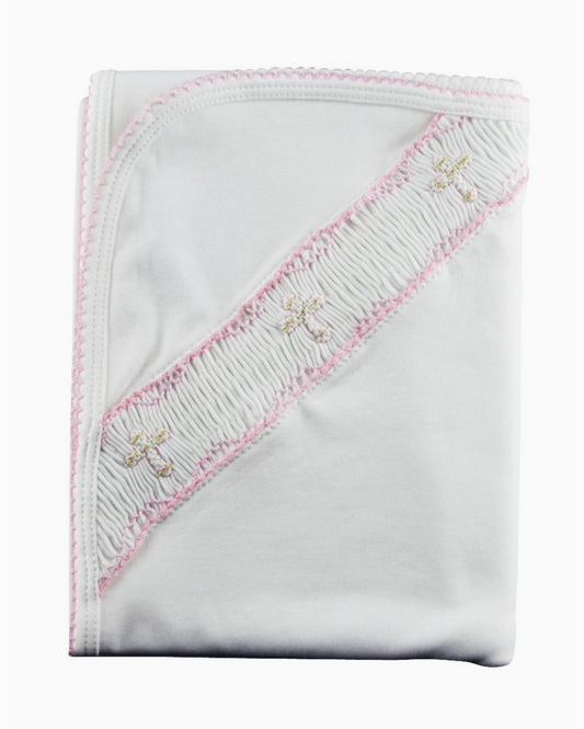 Cross Smocked Baby Blanket