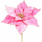 21" Hot Pink Velvet Poinsettia Stem