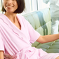 Weezie Hyacinth Short Scalloped Lightweight Robe