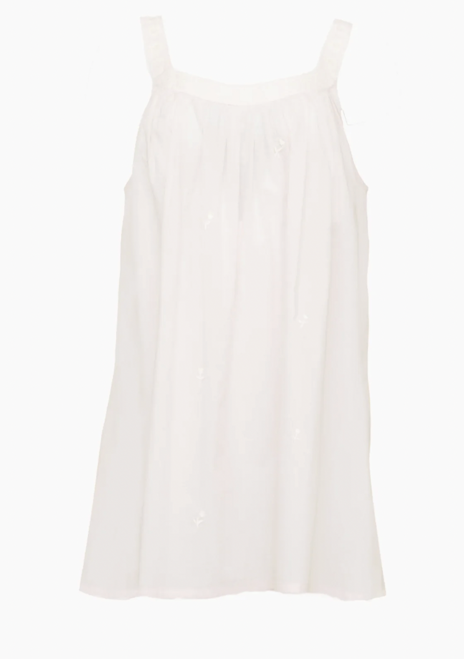 Pink Embroidered Tank Gown