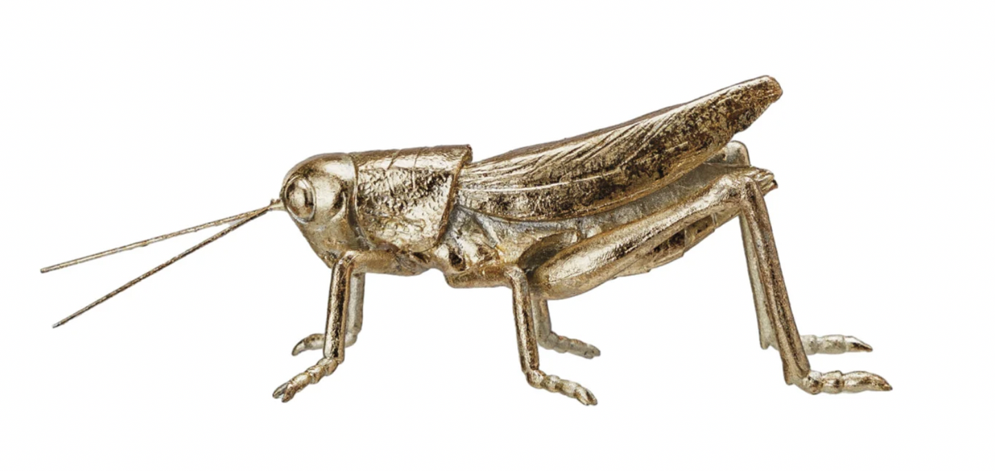 Gold Resin & Metal Grasshopper