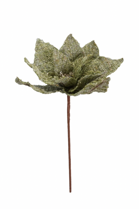 14"H Green Poinsettia Stem