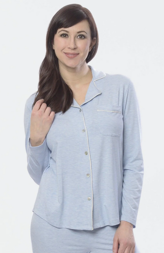 Donna Denim Pajama Shirt