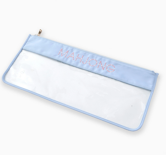 Light Blue Bamboo Mahjong Bag