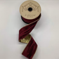2.5" Burgundy Marbled Velvet with Gold Back