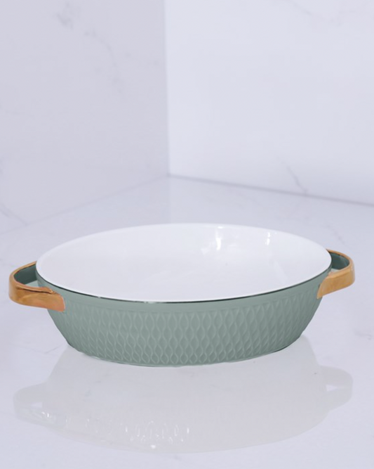 Sage Ceramic Small Oval Baker