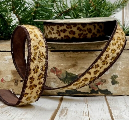 1" Coco Leopard Ribbon