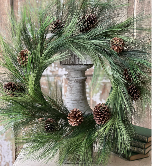 24" Greenbury Bough Wreath
