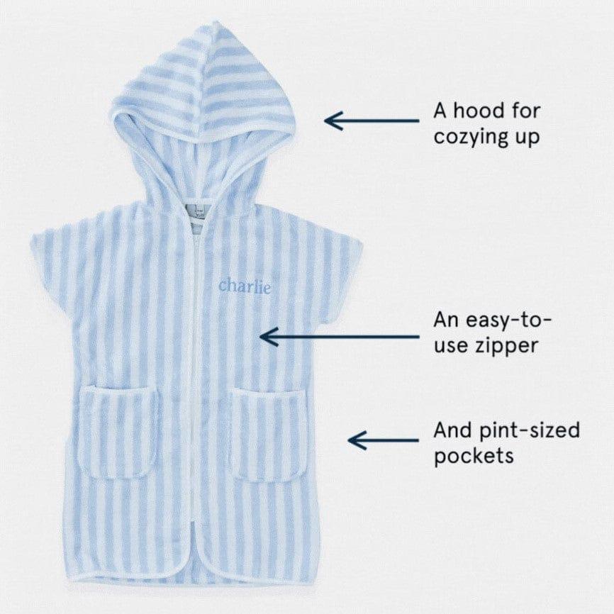 Weezie Kids Coverup in Light Blue Stripe