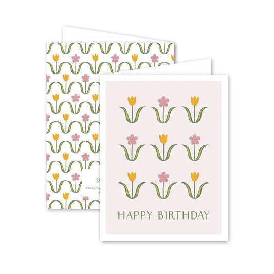 Dala Tulips Birthday Card