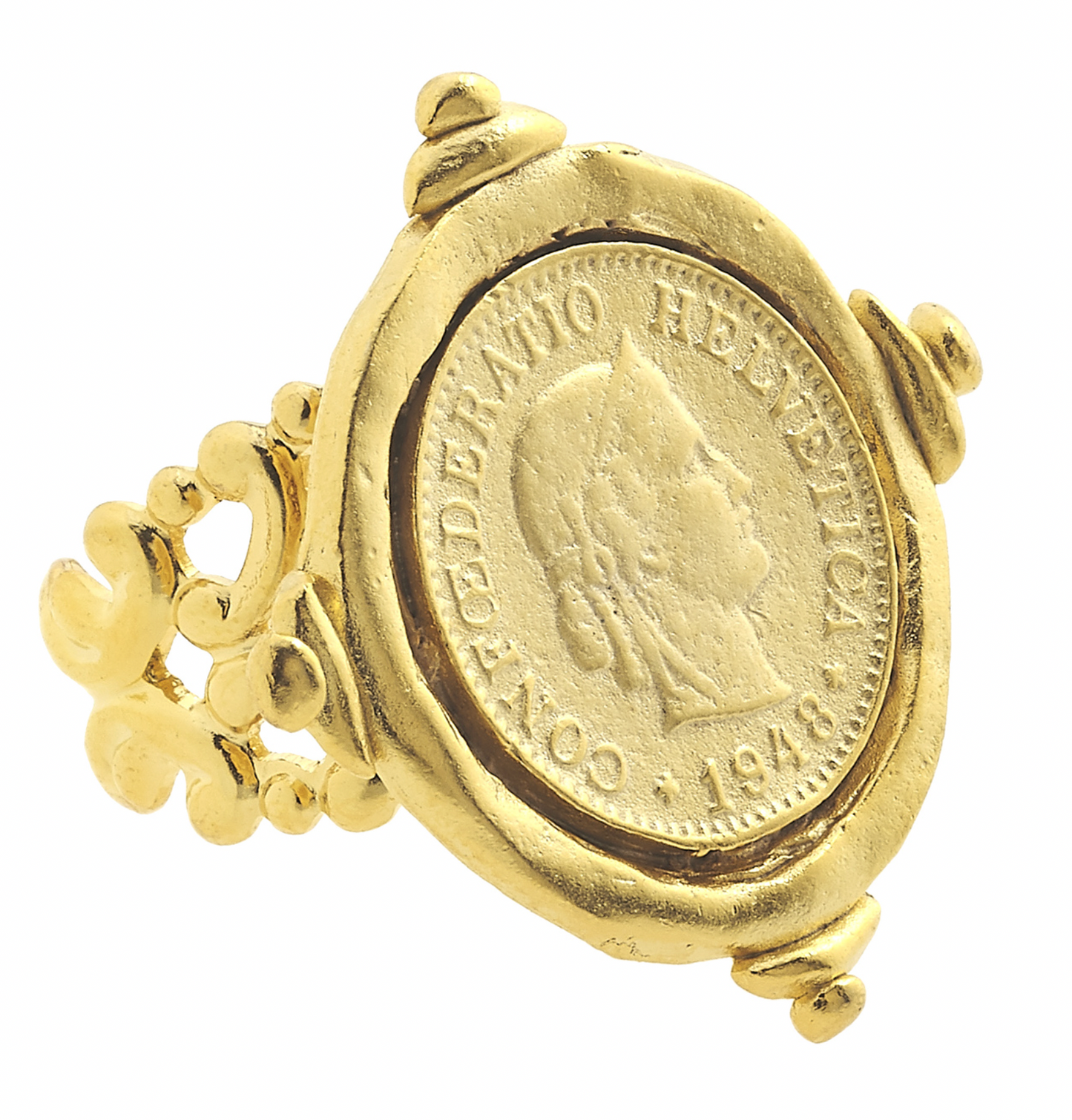 Gold Coin Adjustable Ring