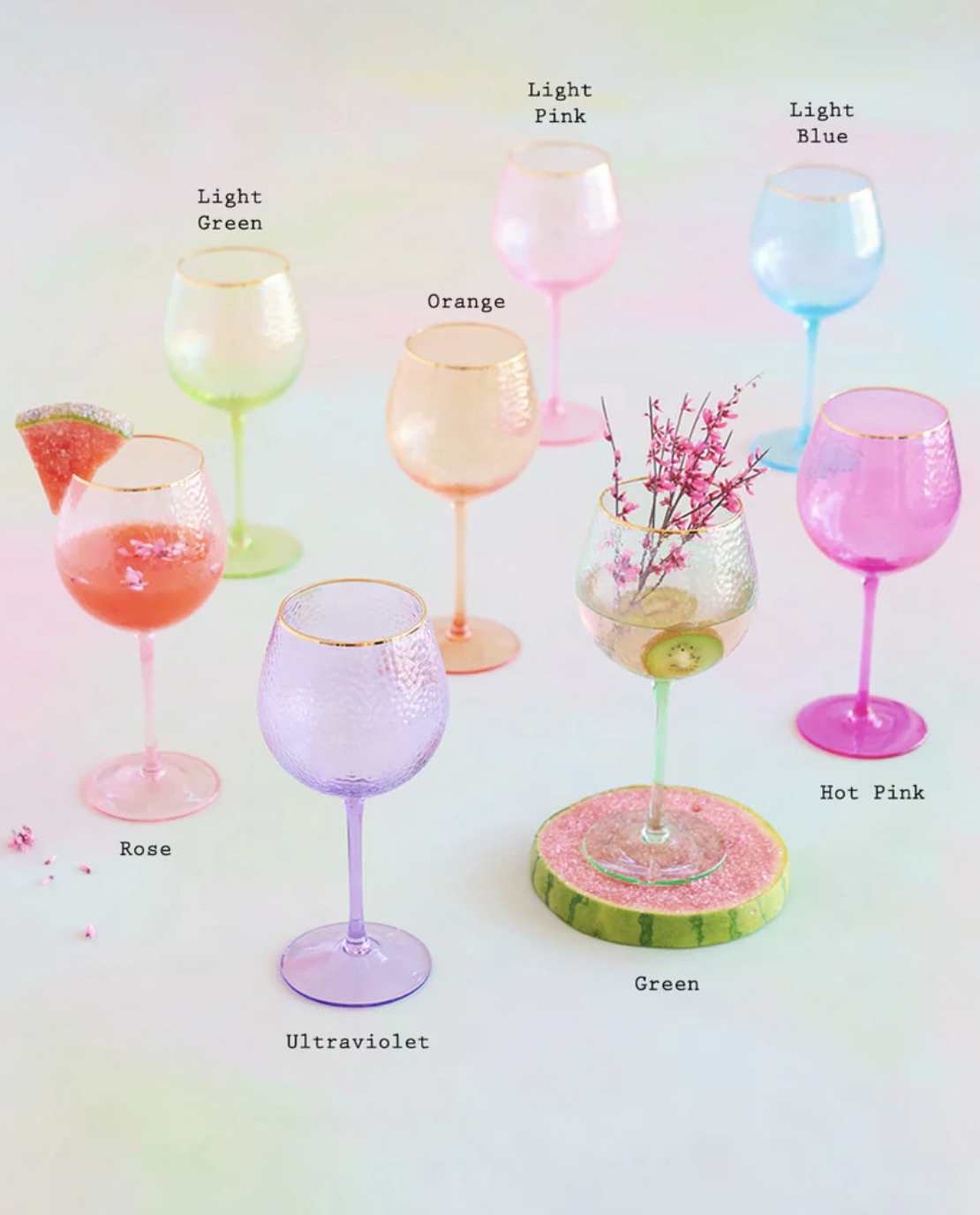 Rainbow Wine Glass