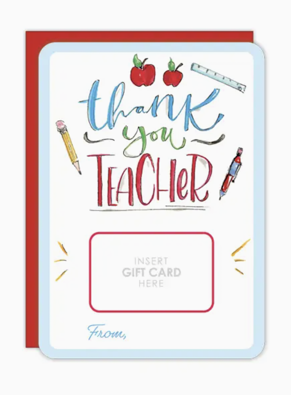 Thank you Teacher - Giftcard Greeting Card