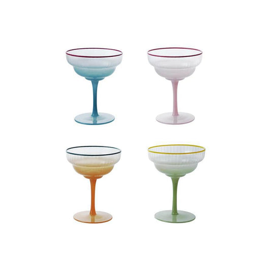 Ombre Fluted Stem Coupe Glass