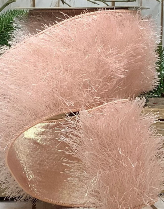 4" Pink Fringe Ribbon