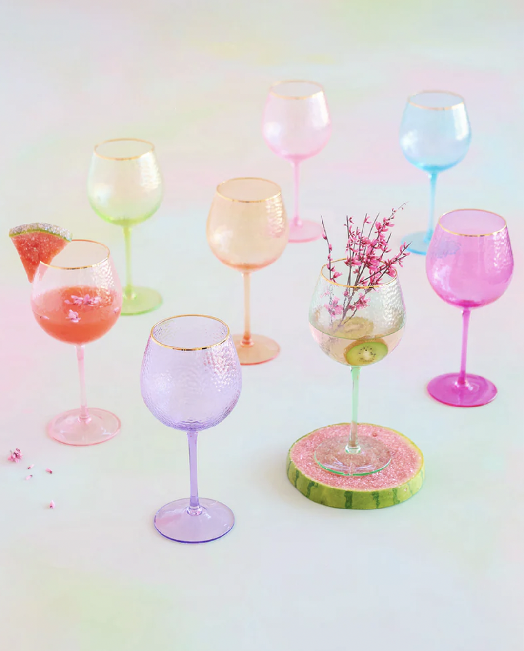 Rainbow Wine Glass