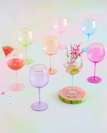 Rainbow Wine Glass