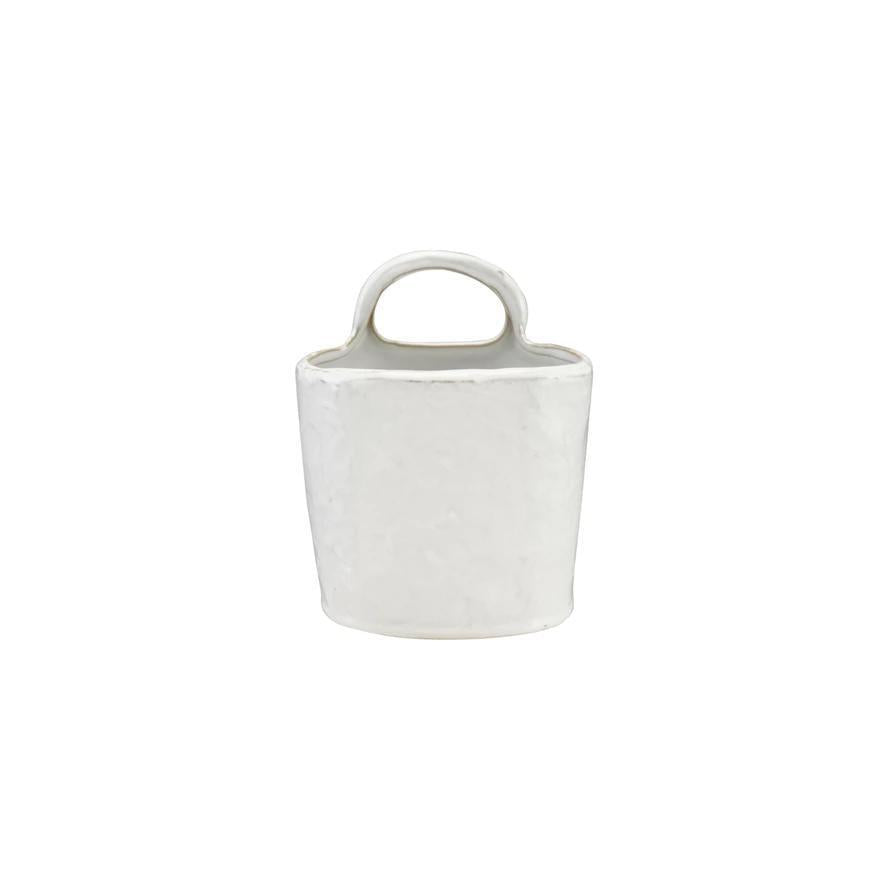 Crock with Handle White