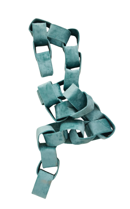 72" Green Velvet Link Garland