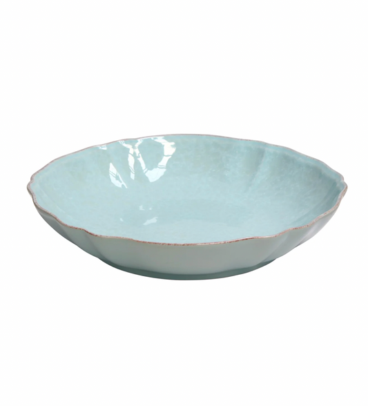 Blue Impressions Low Serving Bowl