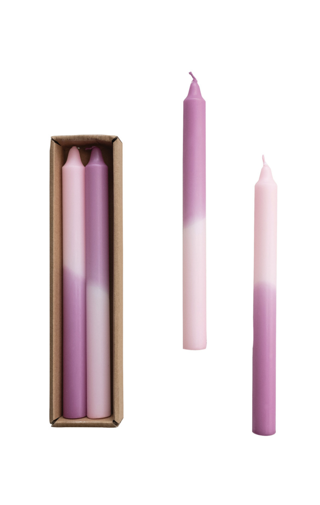 Lilac Ombre Taper Candles