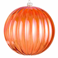6" Translucent Coral Ribbed Ornament