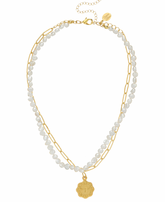 Necklace is 16" +3" extender chain