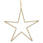 20" Hanging Metal Gold Beaded Star