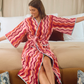 Women's Bell Sleeve Robe in Cosmo Squiggle