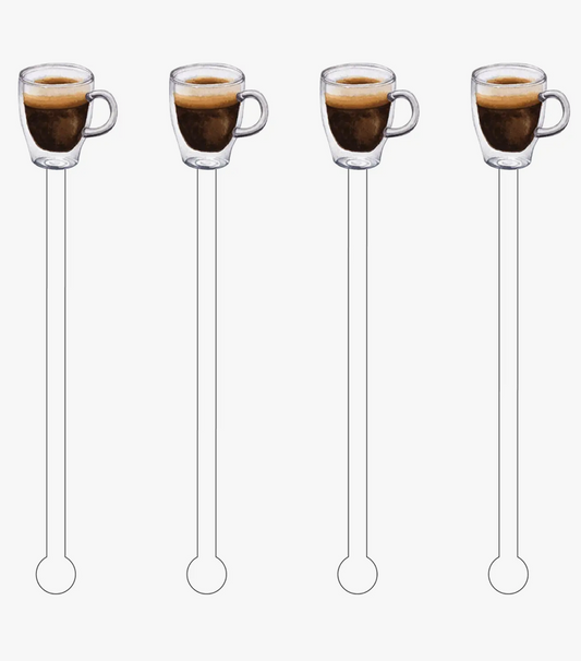 Black Coffee Acrylic Stir Sticks