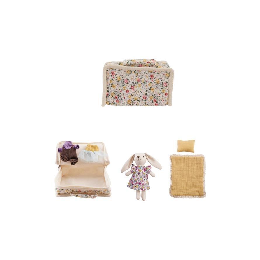 Suitcase with Bunny and Clothes