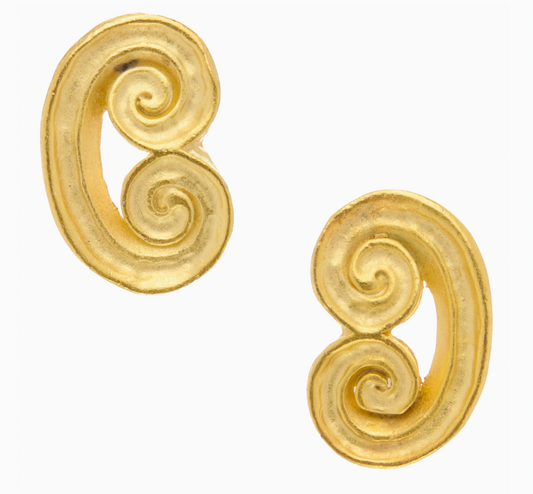 Gold Volute Studs