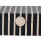 Black and Tan Handmade Mango Wood & Resin Striped Box w/ Knob