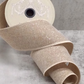 2.5" Natural Faux Linen Glitter Ribbon