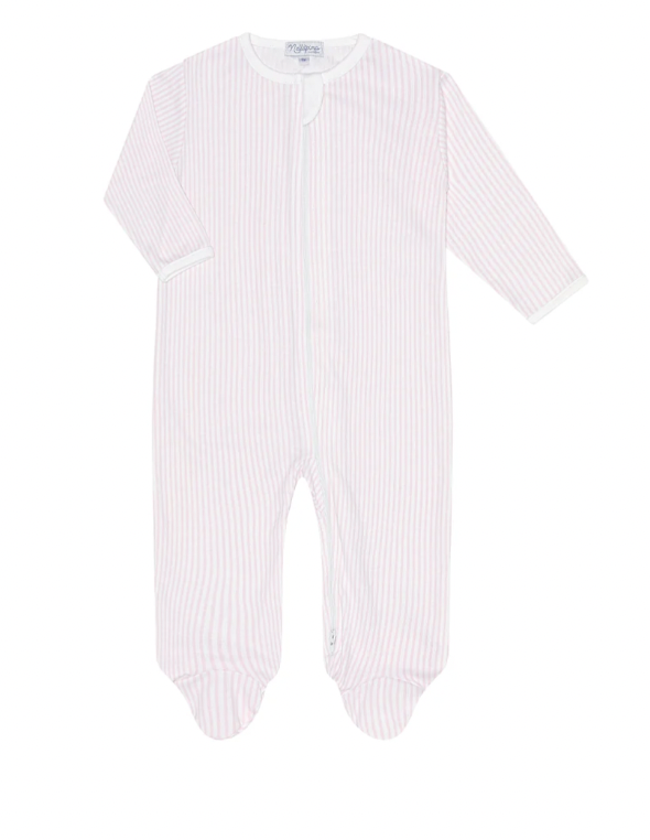 Pink Stripe Footie