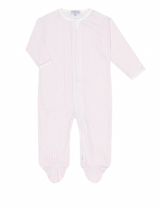 Pink Stripe Footie