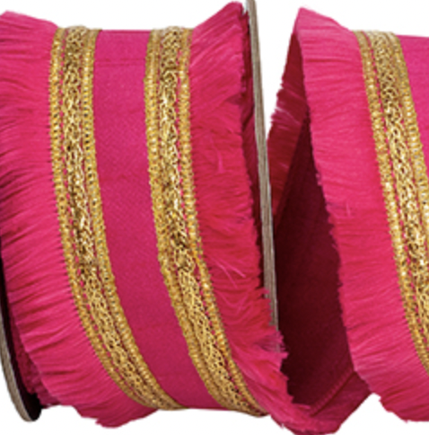 Fringe Gilded Valentines Trimming Ribbon