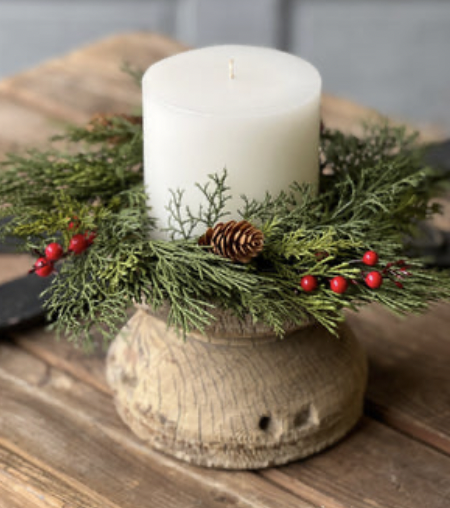 4.5" Alpine Berries Candle Ring