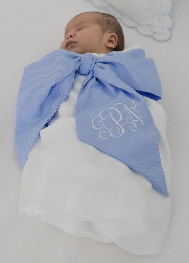 Pima Bow Swaddle Wrap