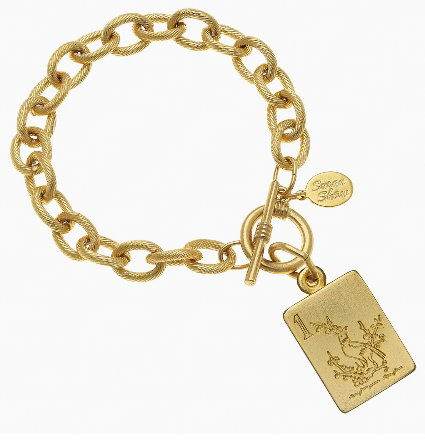 1 Bam Bird Mahjong Tile Bracelet