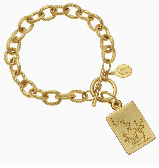 1 Bam Bird Mahjong Tile Bracelet