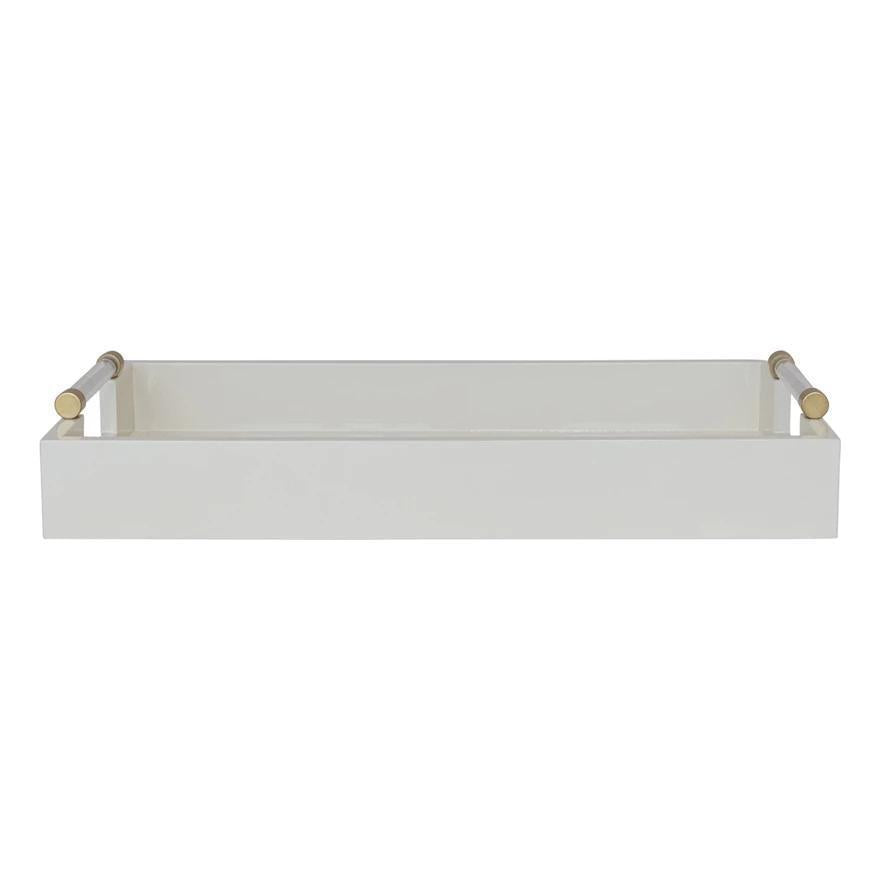 Lacquered Tray with Acrylic Handles