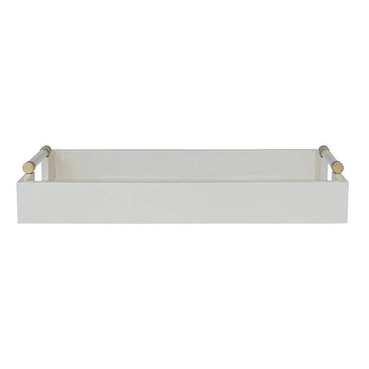 Lacquered Tray with Acrylic Handles