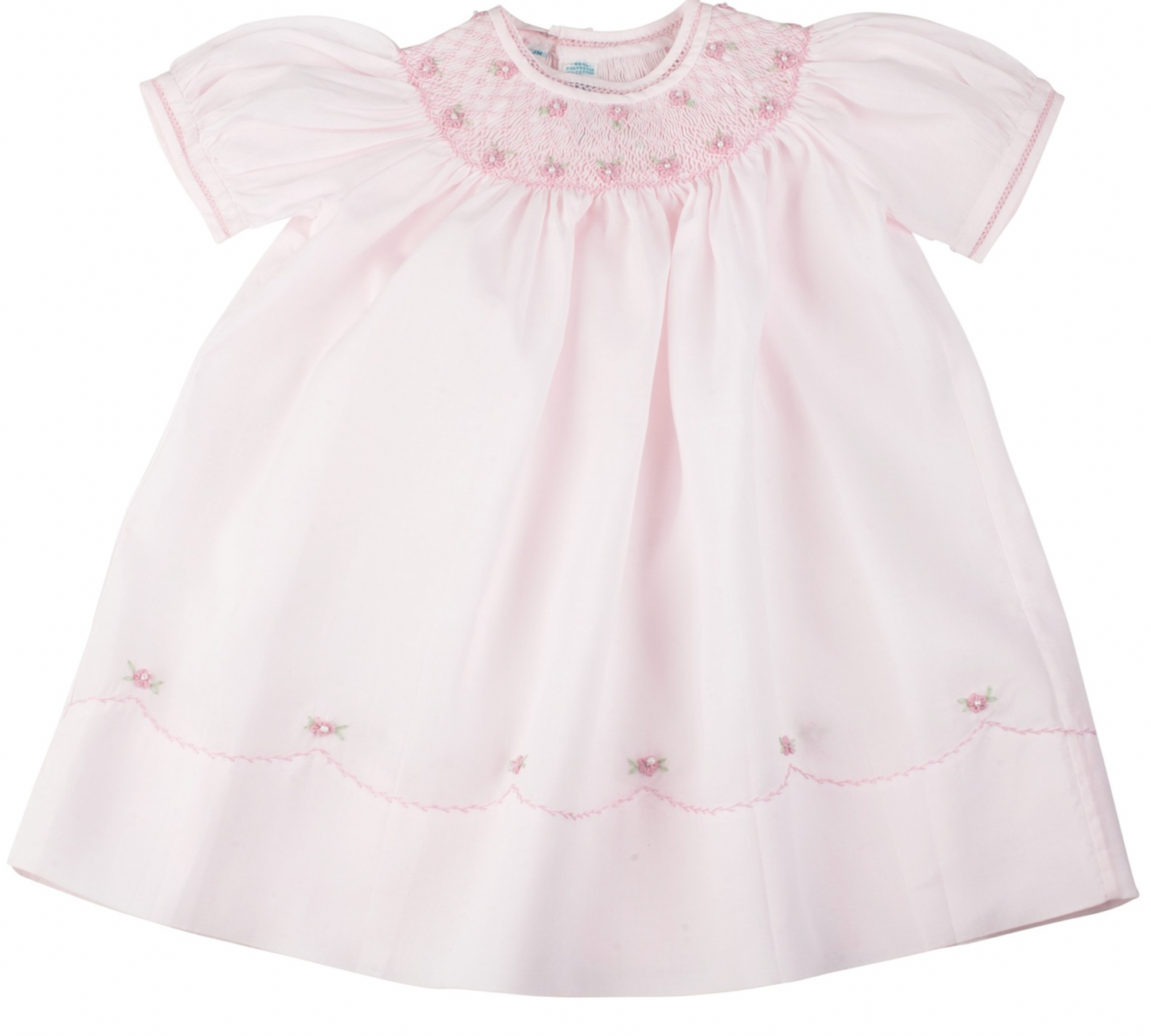 Pink Pearl Flower Bishop Dress