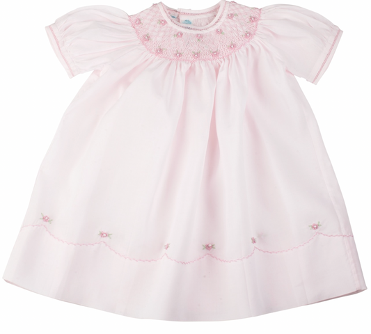 Pink Pearl Flower Bishop Dress