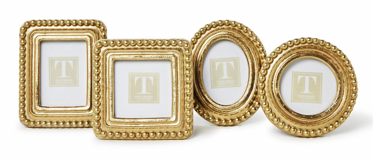 Beaded Texture Gold Photo Frames