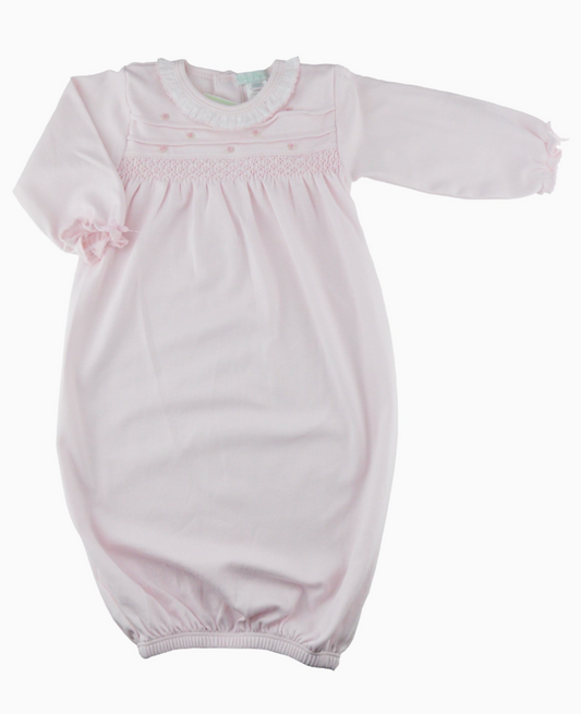Pink Rosebuds Baby Girl Daygown