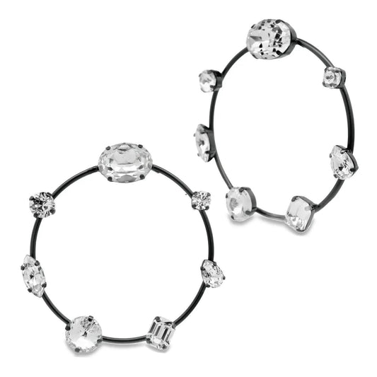 Tigger Hoops in Gunmetal
