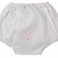 Feltman White Vintage Bow Diaper Cover